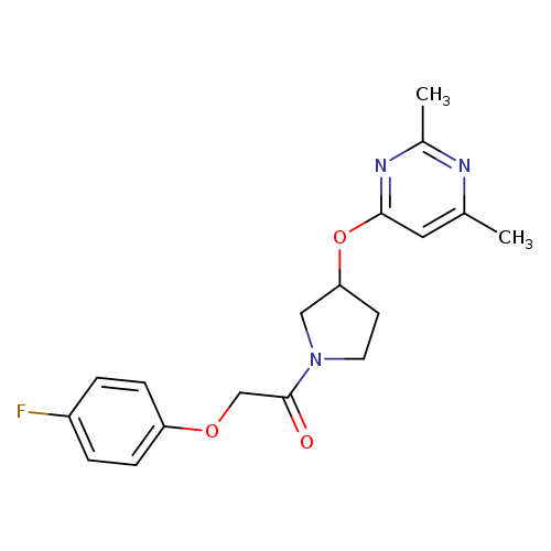 1-{3-[(2,6-dimethylpyrimidin-4-yl)oxy]pyrrolidin-1-yl}-2-(4-fluorophenoxy)ethan-1-one
