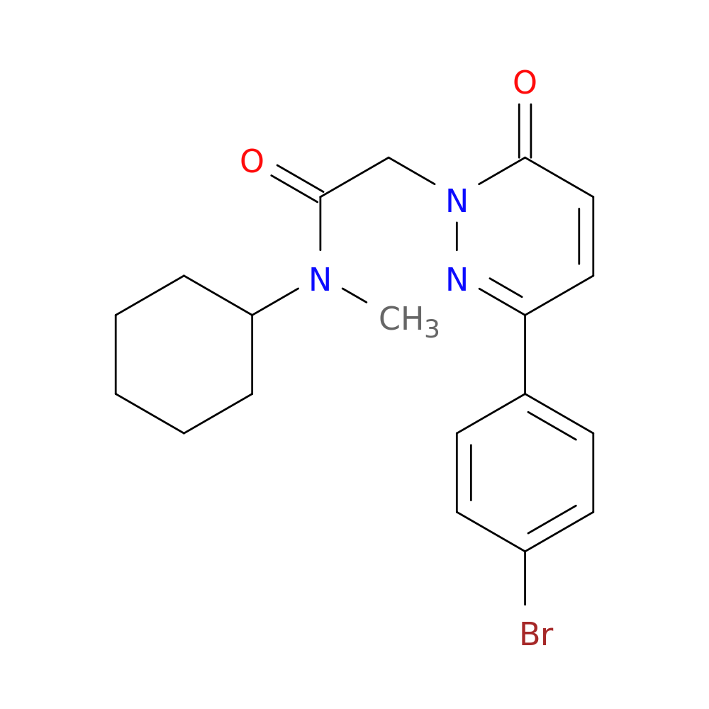 2-[3-(4-bromophenyl)-6-oxo-1,6-dihydropyridazin-1-yl]-N-cyclohexyl-N-methylacetamide