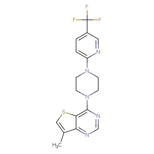 1-{7-methylthieno[3,2-d]pyrimidin-4-yl}-4-[5-(trifluoromethyl)pyridin-2-yl]piperazine