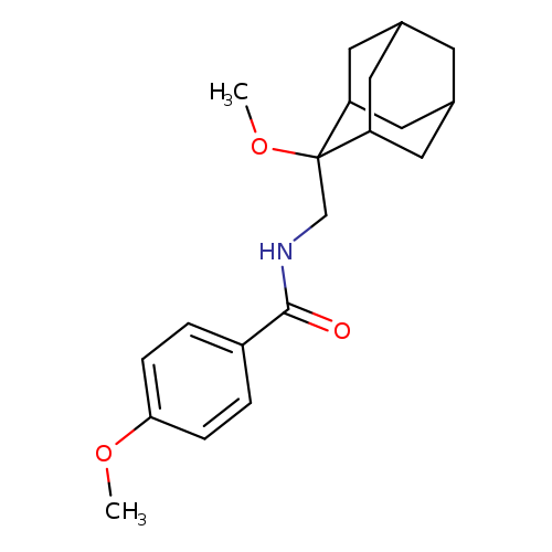 4-methoxy-N-[(2-methoxyadamantan-2-yl)methyl]benzamide