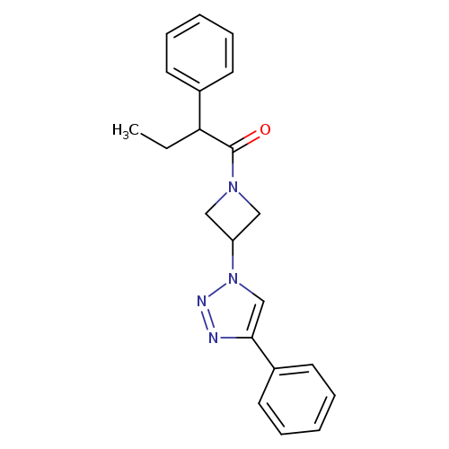 2-phenyl-1-[3-(4-phenyl-1H-1,2,3-triazol-1-yl)azetidin-1-yl]butan-1-one