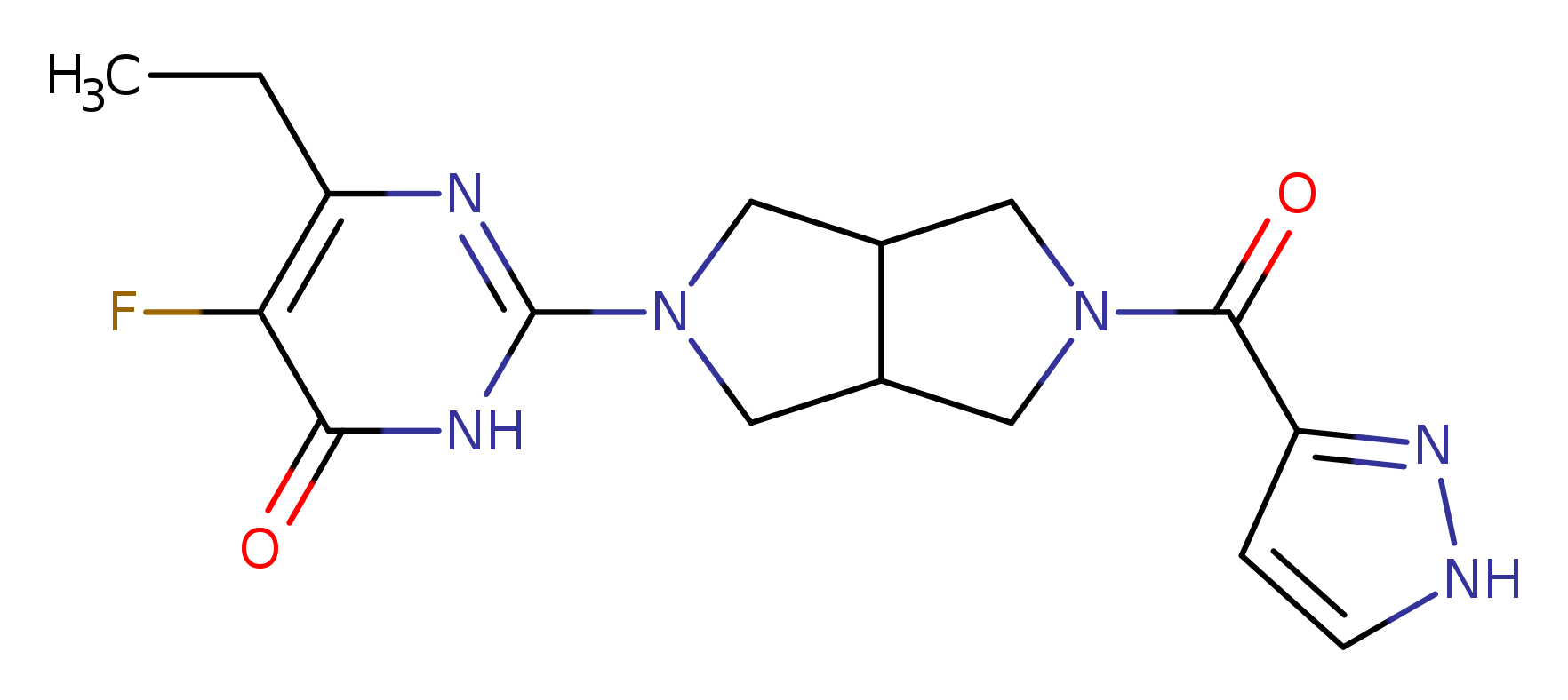 6-ethyl-5-fluoro-2-[5-(1H-pyrazole-3-carbonyl)-octahydropyrrolo[3,4-c]pyrrol-2-yl]-3,4-dihydropyrimidin-4-one