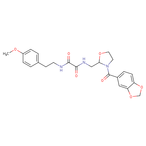 N-{[3-(2H-1,3-benzodioxole-5-carbonyl)-1,3-oxazolidin-2-yl]methyl}-N'-[2-(4-methoxyphenyl)ethyl]ethanediamide