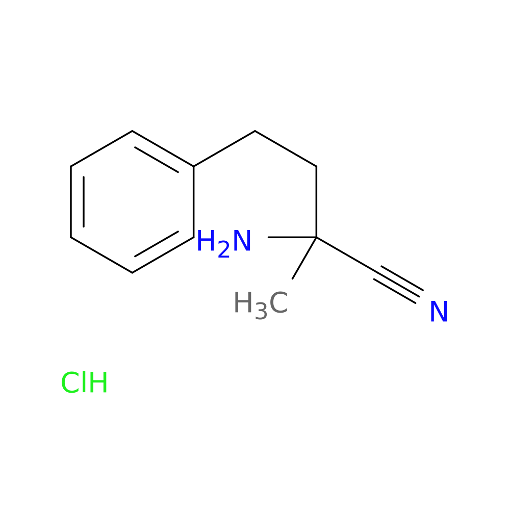 2-amino-2-methyl-4-phenylbutanenitrile hydrochloride