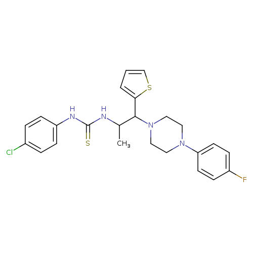 1-(4-chlorophenyl)-3-{1-[4-(4-fluorophenyl)piperazin-1-yl]-1-(thiophen-2-yl)propan-2-yl}thiourea