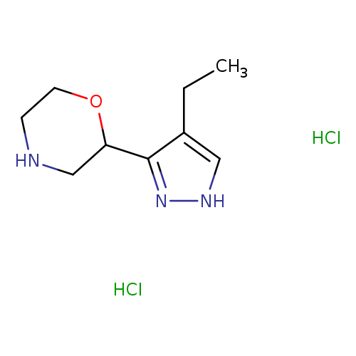 2-(4-ethyl-1H-pyrazol-3-yl)morpholinedihydrochloride