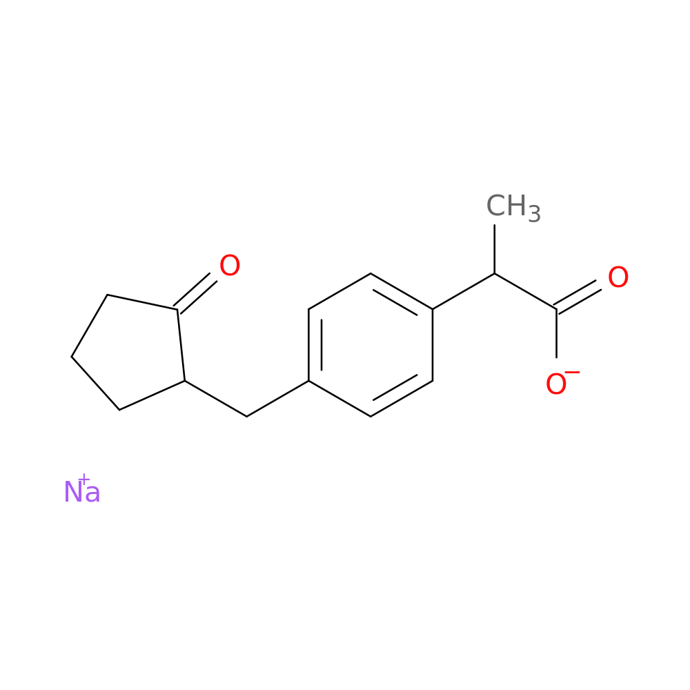 Sodium 2-(4-((2-oxocyclopentyl)methyl)phenyl)propanoate