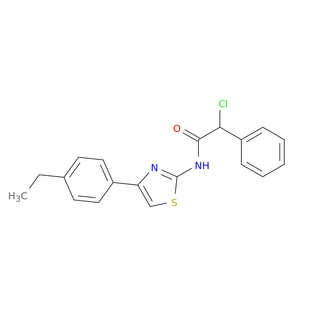 2-chloro-N-[4-(4-ethylphenyl)-1,3-thiazol-2-yl]-2-phenylacetamide