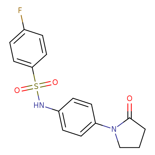 4-fluoro-N-[4-(2-oxopyrrolidin-1-yl)phenyl]benzene-1-sulfonamide