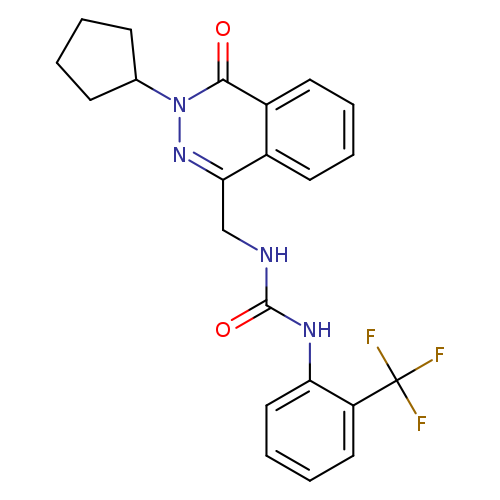 3-[(3-cyclopentyl-4-oxo-3,4-dihydrophthalazin-1-yl)methyl]-1-[2-(trifluoromethyl)phenyl]urea