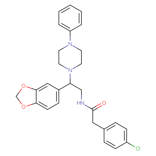 N-[2-(2H-1,3-benzodioxol-5-yl)-2-(4-phenylpiperazin-1-yl)ethyl]-2-(4-chlorophenyl)acetamide