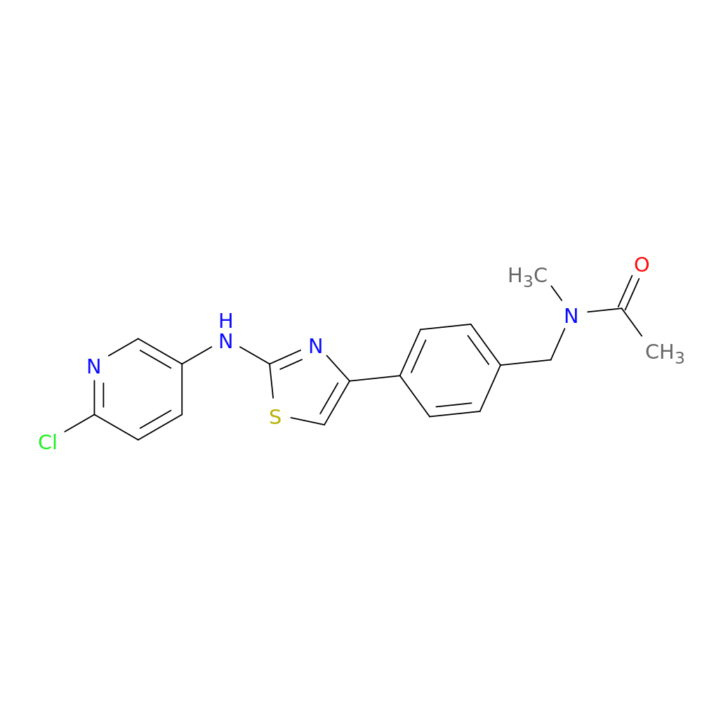 N-[(4-{2-[(6-chloropyridin-3-yl)amino]-1,3-thiazol-4-yl}phenyl)methyl]-N-methylacetamide