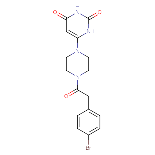 6-{4-[2-(4-bromophenyl)acetyl]piperazin-1-yl}-1,2,3,4-tetrahydropyrimidine-2,4-dione