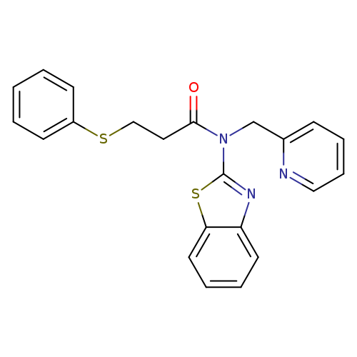 N-(1,3-benzothiazol-2-yl)-3-(phenylsulfanyl)-N-[(pyridin-2-yl)methyl]propanamide