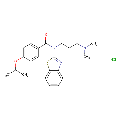 N-[3-(dimethylamino)propyl]-N-(4-fluoro-1,3-benzothiazol-2-yl)-4-(propan-2-yloxy)benzamide hydrochloride
