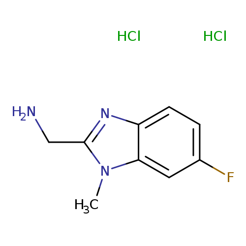 (6-fluoro-1-methyl-1H-1,3-benzodiazol-2-yl)methanamine dihydrochloride