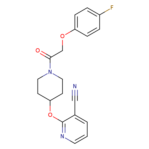 2-({1-[2-(4-fluorophenoxy)acetyl]piperidin-4-yl}oxy)pyridine-3-carbonitrile
