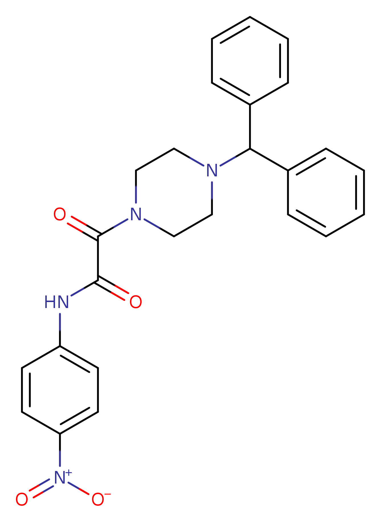 2-[4-(diphenylmethyl)piperazin-1-yl]-N-(4-nitrophenyl)-2-oxoacetamide