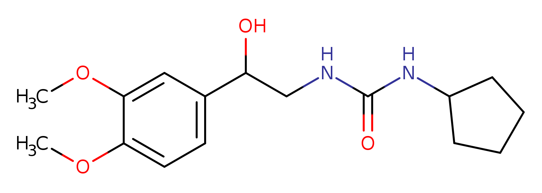 3-cyclopentyl-1-[2-(3,4-dimethoxyphenyl)-2-hydroxyethyl]urea