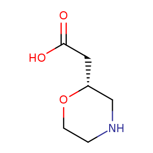 2-Morpholineacetic acid, (2R)-