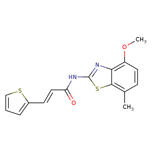 (2E)-N-(4-methoxy-7-methyl-1,3-benzothiazol-2-yl)-3-(thiophen-2-yl)prop-2-enamide