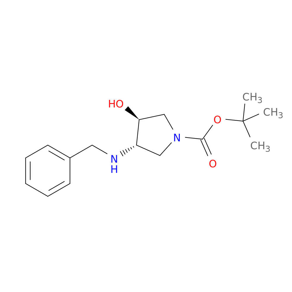 trans-tert-Butyl 3-(benzylamino)-4-hydroxypyrrolidine-1-carboxylate