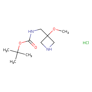 tert-butyl N-[(3-methoxyazetidin-3-yl)methyl]carbamate hydrochloride