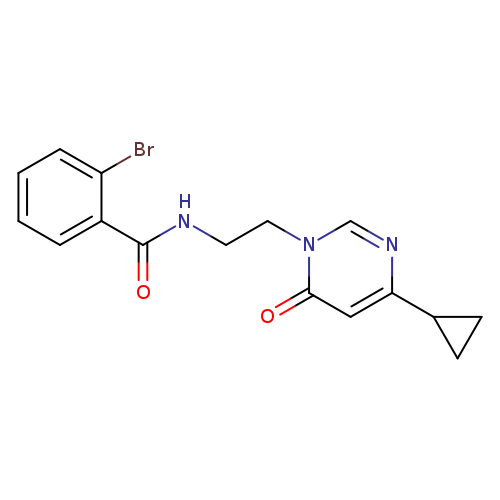 2-bromo-N-[2-(4-cyclopropyl-6-oxo-1,6-dihydropyrimidin-1-yl)ethyl]benzamide