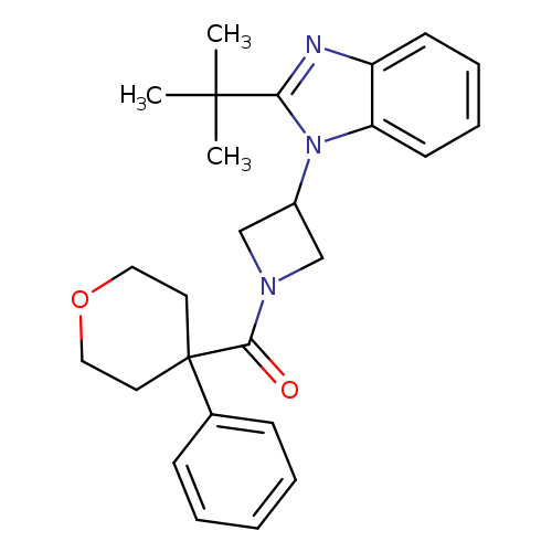 2-tert-butyl-1-[1-(4-phenyloxane-4-carbonyl)azetidin-3-yl]-1H-1,3-benzodiazole