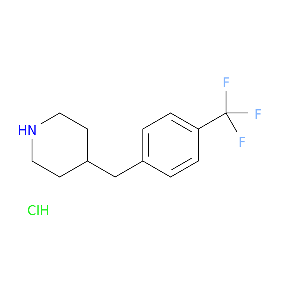 4-[4-(Trifluoromethyl)benzyl]piperidine, HCl