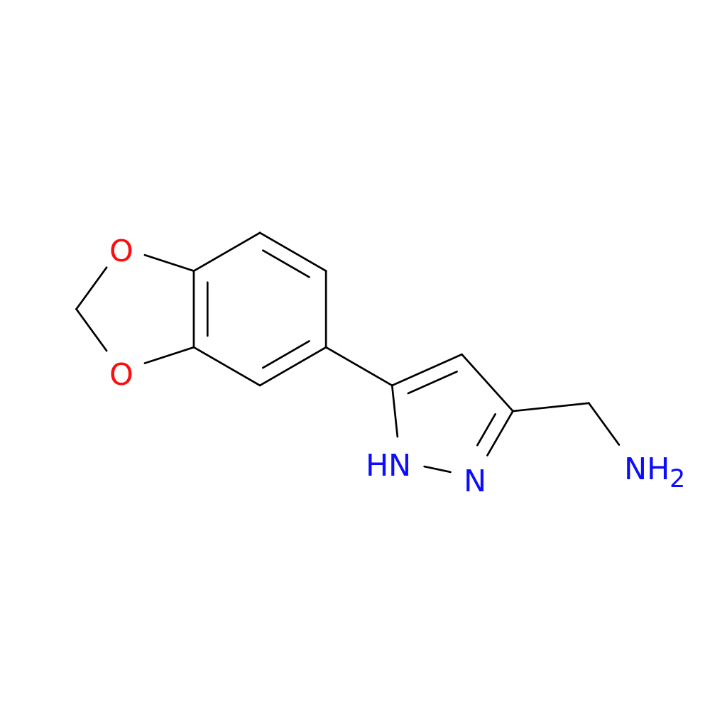 [5-(1,3-dioxaindan-5-yl)-1H-pyrazol-3-yl]methanamine