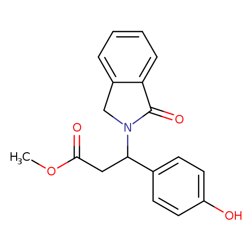 methyl 3-(4-hydroxyphenyl)-3-(1-oxo-2,3-dihydro-1H-isoindol-2-yl)propanoate