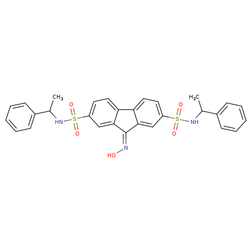 9-(hydroxyimino)-N2,N7-bis(1-phenylethyl)-9H-fluorene-2,7-disulfonamide
