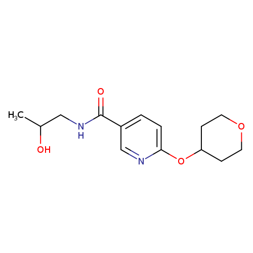 N-(2-hydroxypropyl)-6-(oxan-4-yloxy)pyridine-3-carboxamide