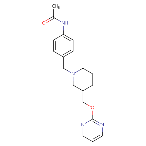 N-[4-({3-[(pyrimidin-2-yloxy)methyl]piperidin-1-yl}methyl)phenyl]acetamide