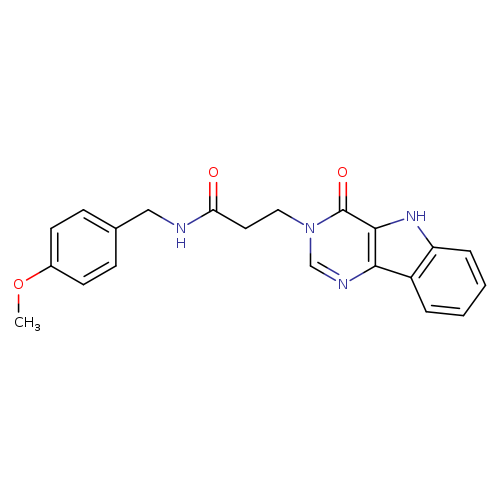 N-[(4-methoxyphenyl)methyl]-3-{4-oxo-3H,4H,5H-pyrimido[5,4-b]indol-3-yl}propanamide