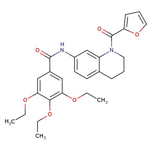 3,4,5-triethoxy-N-[1-(furan-2-carbonyl)-1,2,3,4-tetrahydroquinolin-7-yl]benzamide