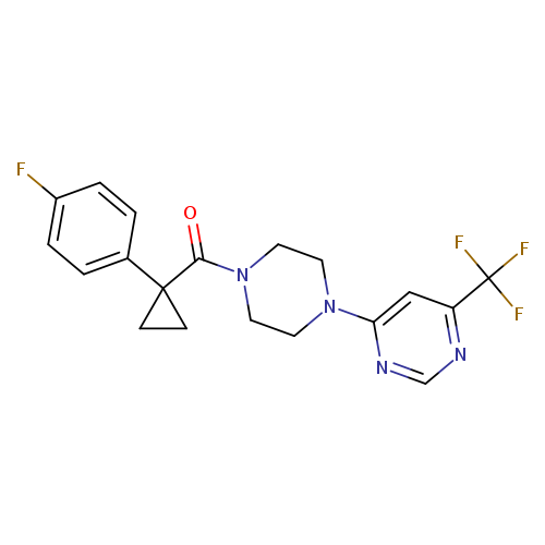 4-{4-[1-(4-fluorophenyl)cyclopropanecarbonyl]piperazin-1-yl}-6-(trifluoromethyl)pyrimidine