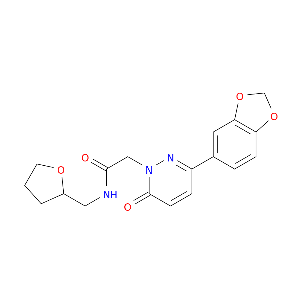 2-[3-(2H-1,3-benzodioxol-5-yl)-6-oxo-1,6-dihydropyridazin-1-yl]-N-[(oxolan-2-yl)methyl]acetamide