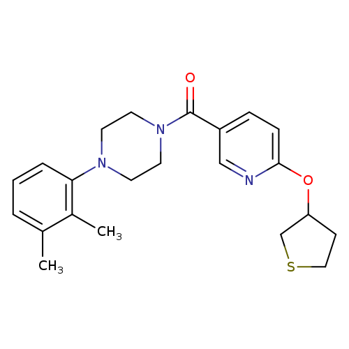 1-(2,3-dimethylphenyl)-4-[6-(thiolan-3-yloxy)pyridine-3-carbonyl]piperazine