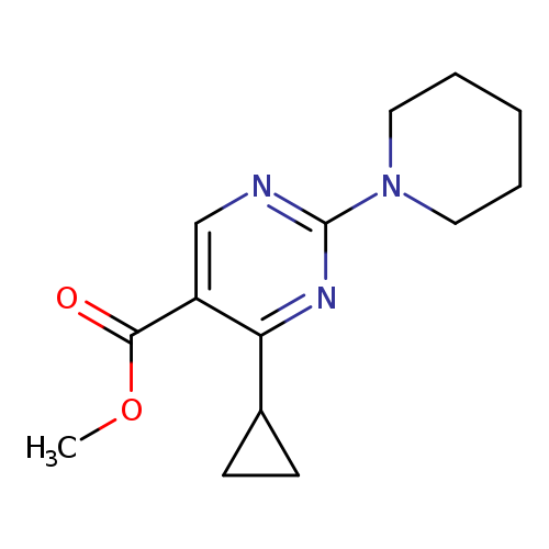 Methyl 4-cyclopropyl-2-(piperidin-1-yl)pyrimidine-5-carboxylate
