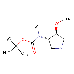 Carbamic acid, [(3S,4S)-4-methoxy-3-pyrrolidinyl]methyl-,1,1-dimethylethyl ester