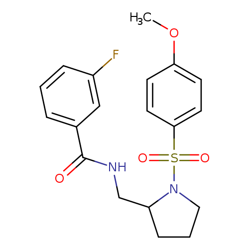 3-fluoro-N-{[1-(4-methoxybenzenesulfonyl)pyrrolidin-2-yl]methyl}benzamide