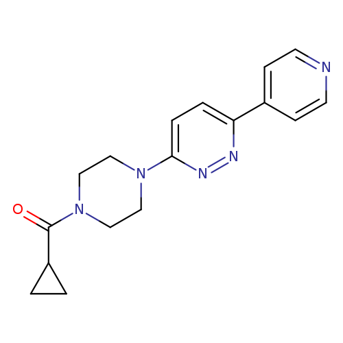 3-(4-cyclopropanecarbonylpiperazin-1-yl)-6-(pyridin-4-yl)pyridazine