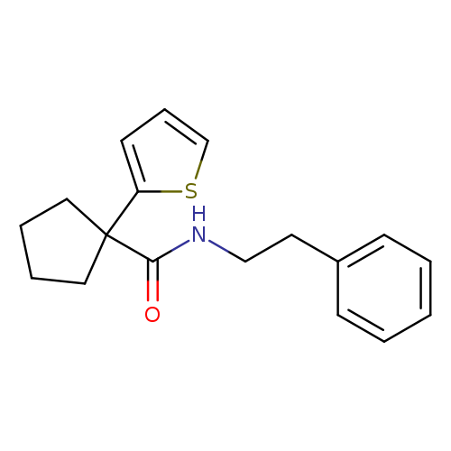 N-(2-phenylethyl)-1-(thiophen-2-yl)cyclopentane-1-carboxamide
