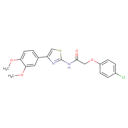 2-(4-chlorophenoxy)-N-[4-(3,4-dimethoxyphenyl)-1,3-thiazol-2-yl]acetamide