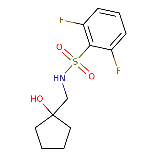 2,6-difluoro-N-[(1-hydroxycyclopentyl)methyl]benzene-1-sulfonamide