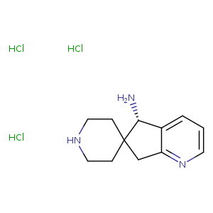 (5S)-spiro[5,7-dihydrocyclopenta[b]pyridine-6,4'-piperidine]-5-amine;trihydrochloride