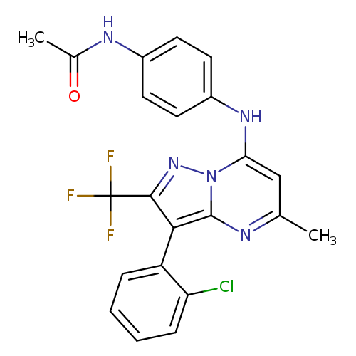 N-(4-{[3-(2-chlorophenyl)-5-methyl-2-(trifluoromethyl)pyrazolo[1,5-a]pyrimidin-7-yl]amino}phenyl)acetamide