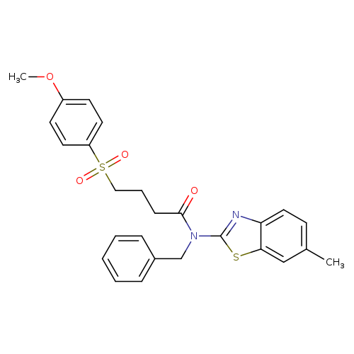 N-benzyl-4-(4-methoxybenzenesulfonyl)-N-(6-methyl-1,3-benzothiazol-2-yl)butanamide